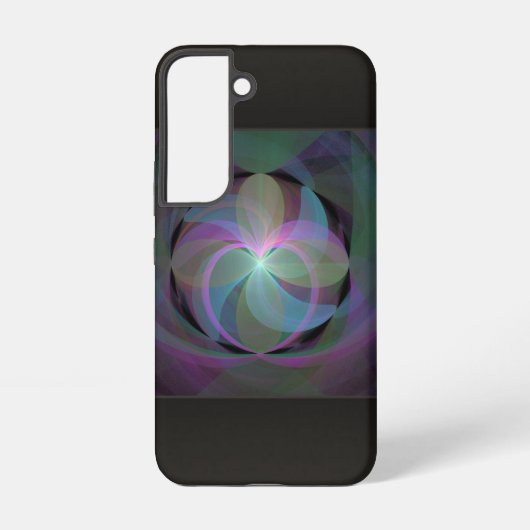 色数々ののフラクタル扇 SAMSUNG GALAXYケース (裏面)