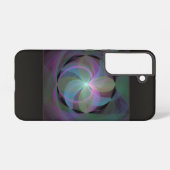 色数々ののフラクタル扇 SAMSUNG GALAXYケース (裏面横)