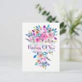 色数々ののフローラの考えブーケ ポストカード (スタンド正面)