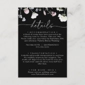 色数々ののボホ秋フローラ結婚詳細 エンクロージャーカード (正面)