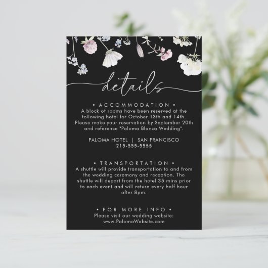 色数々ののボホ秋フローラ結婚詳細 エンクロージャーカード (スタンド正面)