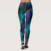 色数々ののヤシ葉 レギンス (裏面)