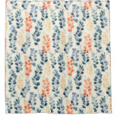 色数々ののユーカリ植物学 シャワーカーテン (正面)