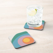色数々ののレトロスタイル円 コースター (右側)