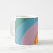 色数々ののレトロスタイル円 コーヒーマグカップ (正面左)