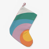 色数々ののレトロスタイル円 スモールクリスマスストッキング (正面 (吊り時))