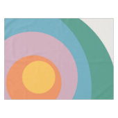 色数々ののレトロスタイル円 テーブルクロス (正面(横))