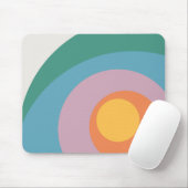 色数々ののレトロスタイル円 マウスパッド (マウス)