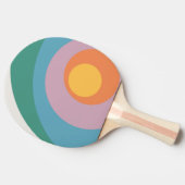 色数々ののレトロスタイル円 卓球ラケット (横)
