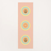 色数々のの丸と虎の猫 ヨガマット (正面)