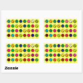 色数々のの丸薬 長方形シール (シート)