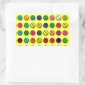 色数々のの丸薬 長方形シール (バッグ)