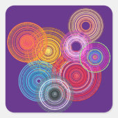 色数々のの丸 スクエアシール (正面)