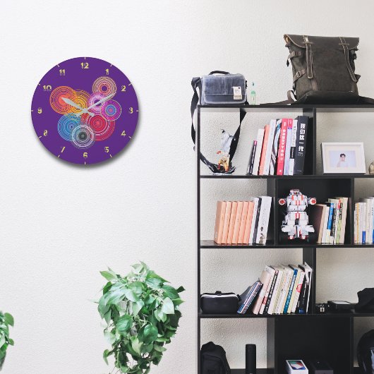 色数々のの丸 ラージ壁時計