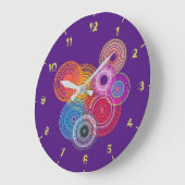 色数々のの丸 ラージ壁時計 (傾斜)