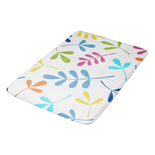 色数々のの大きい詰め合わ葉せデザイン バスマット (アングル)