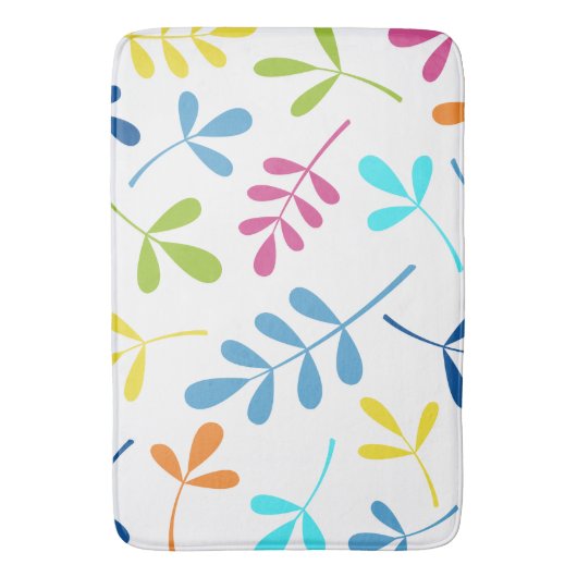 色数々のの大きい詰め合わ葉せデザイン バスマット (正面縦)