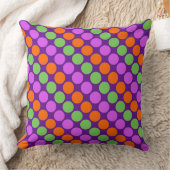 色数々のの大水玉模様60年代 クッション (ブランケット)