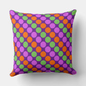 色数々のの大水玉模様60年代 クッション (裏面)