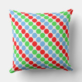 色数々のの大水玉模様60年代 クッション (裏面)