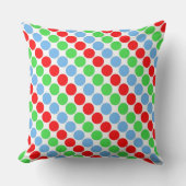色数々のの大水玉模様60年代 クッション (正面)