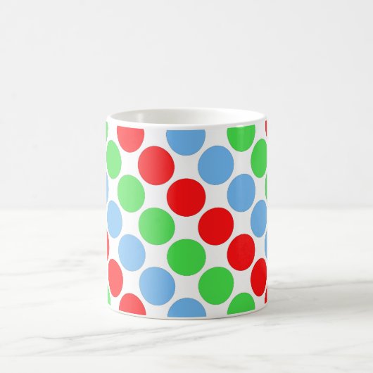 色数々のの大水玉模様60年代 コーヒーマグカップ (中央)