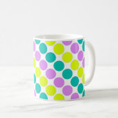 色数々のの大水玉模様60年代 コーヒーマグカップ (正面右)