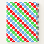 色数々のの大水玉模様60年代 ノートブック (裏面)