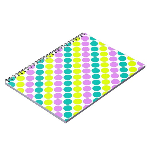 色数々のの大水玉模様60年代 ノートブック (左側)