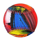 色数々のの女の子野球 野球ボール (裏面)