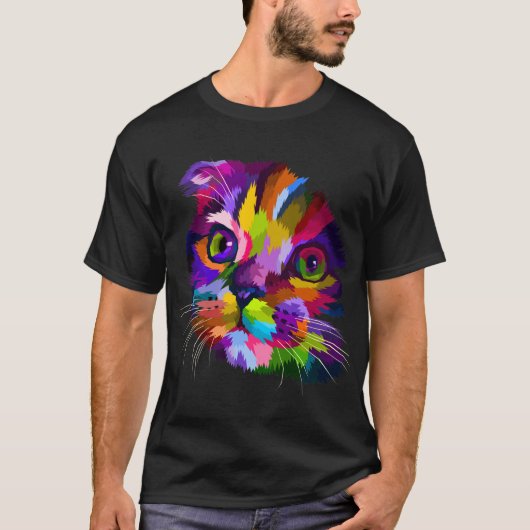 色数々のの子天ポップ・アートの芸術 Tシャツ (正面)