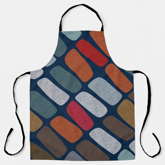 色数々のの小石 エプロン (正面)