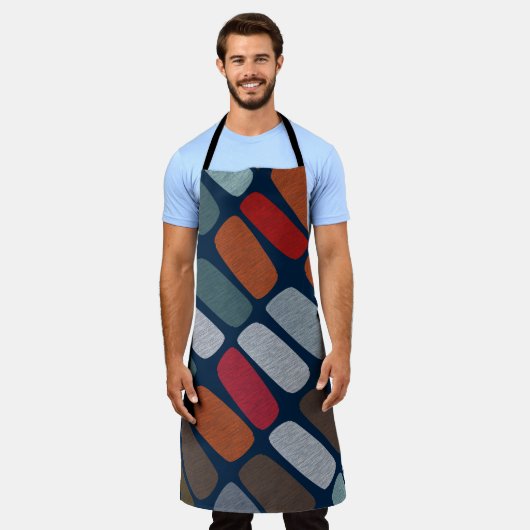 色数々のの小石 エプロン (着用した状態)