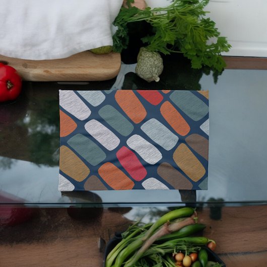 色数々のの小石 キッチンタオル