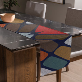 色数々のの小石 ロングテーブルランナー