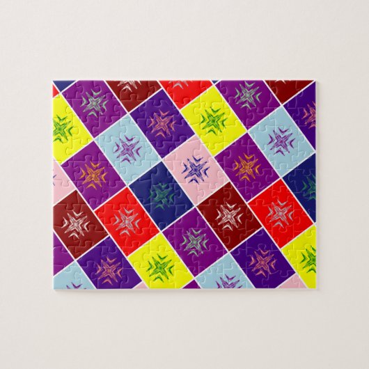 色数々のの幾何学模様 ジグソーパズル (横)