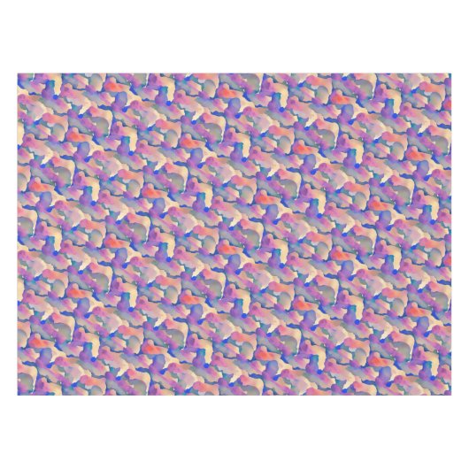 色数々のの水彩模様 – テーブルクロス (正面(横))