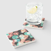 色数々のの泡 ストーンコースター (横)