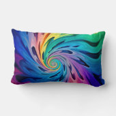 色数々のの渦巻き ランバークッション (裏面)