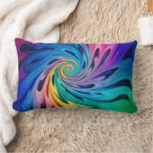 色数々のの渦巻き ランバークッション (ブランケット)