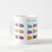 色数々のの熱帯魚サンダー_コーブ コーヒーマグカップ (正面左)