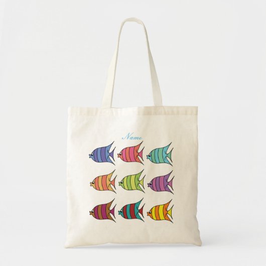 色数々のの熱帯魚サンダー_コーブ トートバッグ (正面)