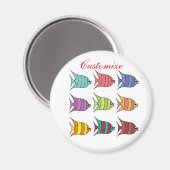 色数々のの熱帯魚サンダー_コーブ マグネット (正面/裏面)