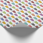 色数々のの熱帯魚サンダー_コーブ ラッピングペーパー (角)