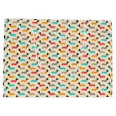 色数々のの犬マンガ ラージペーパーバッグ (裏面)