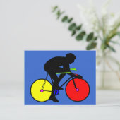 色数々のの自転車Tシャツ ポストカード (スタンド正面)