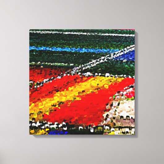 色数々のの花畑絵画のキャンバス キャンバスプリント (正面)