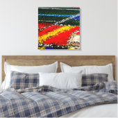 色数々のの花畑絵画のキャンバス キャンバスプリント (インサイチュ (寝室))