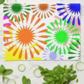 色数々のの花 キッチンタオル (折り畳み)