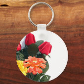 色数々のの花 キーホルダー (正面)